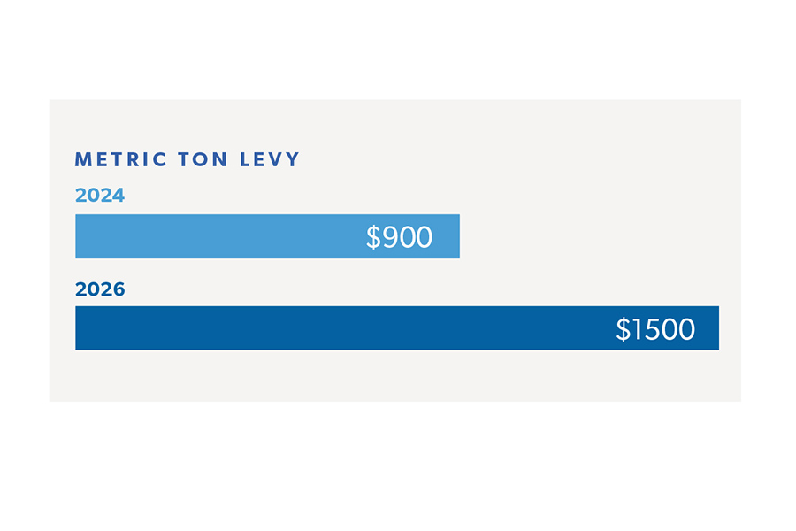 Metric Ton Levy, 2024 - $900, 2025 - $1,500
